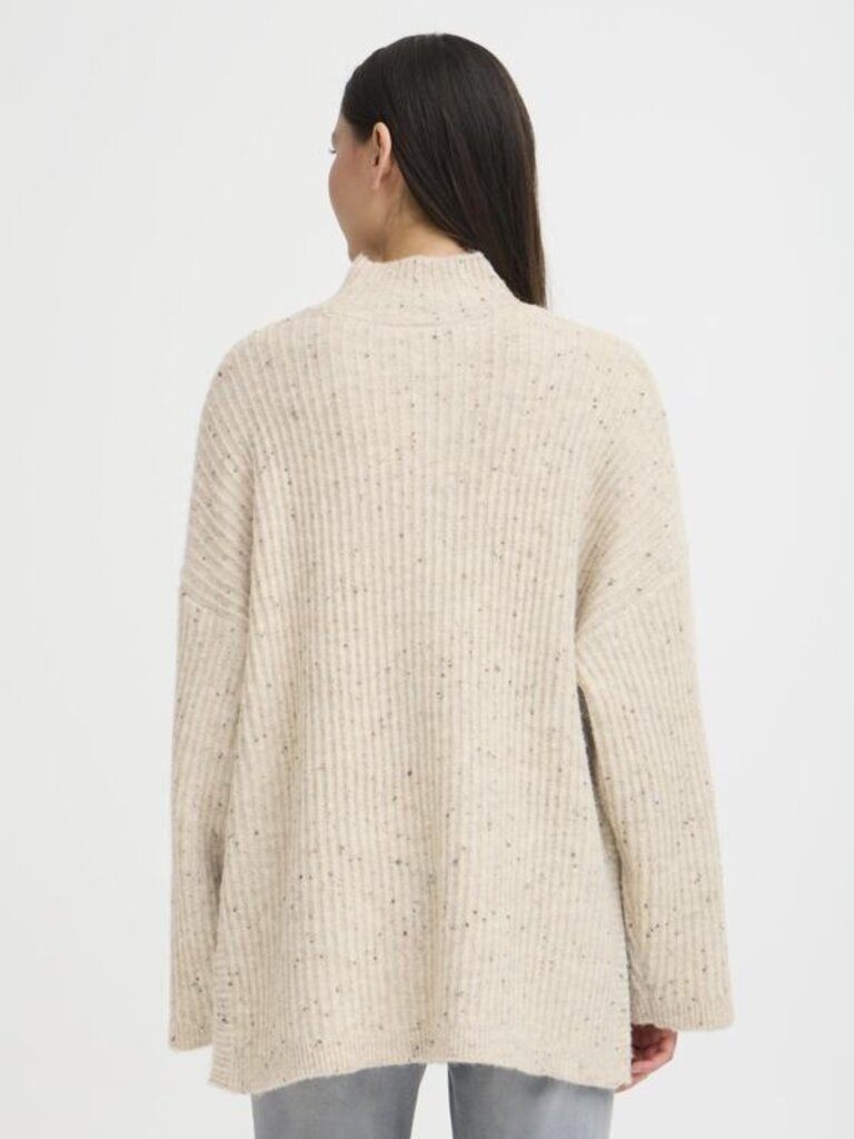 ICHI Speckled Beige Knit
