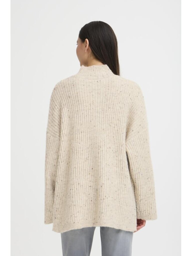 ICHI Speckled Beige Knit