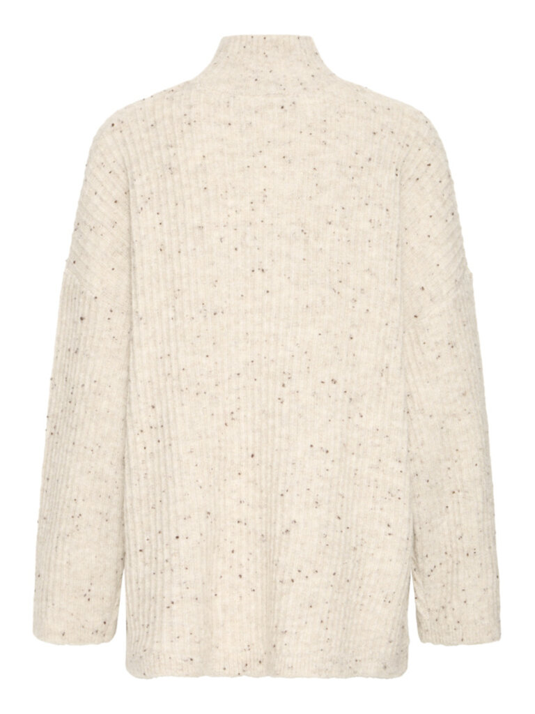 ICHI Speckled Beige Knit