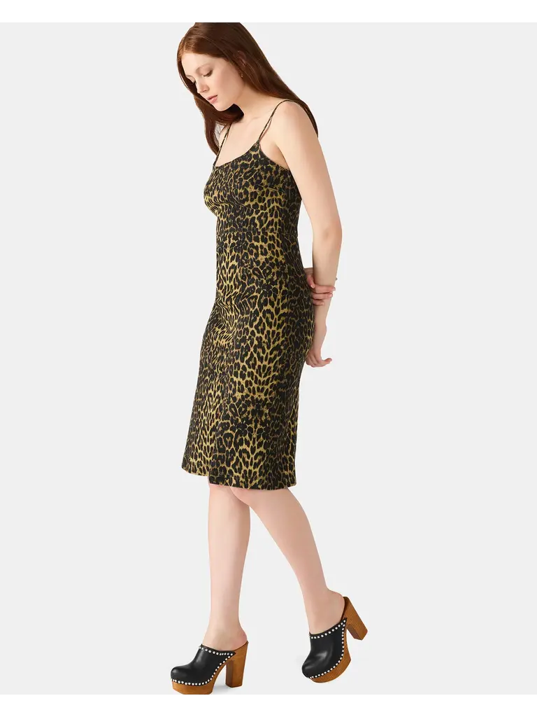 Steve Madden Spot Denim Fitted Midi