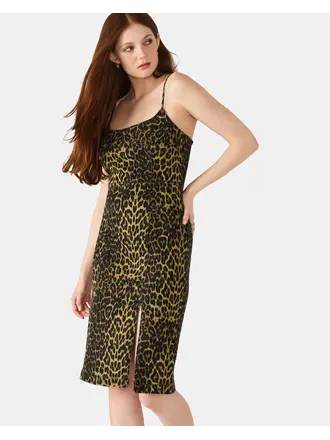 Steve Madden Spot Denim Fitted Midi