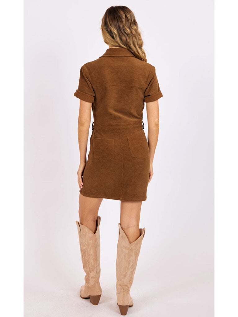Sage The Label Velvet Brown Cord Mini