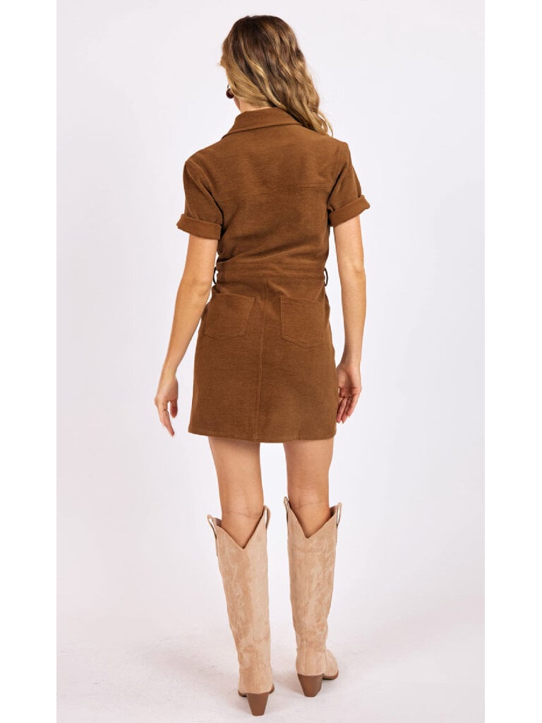 Sage The Label Velvet Brown Cord Mini