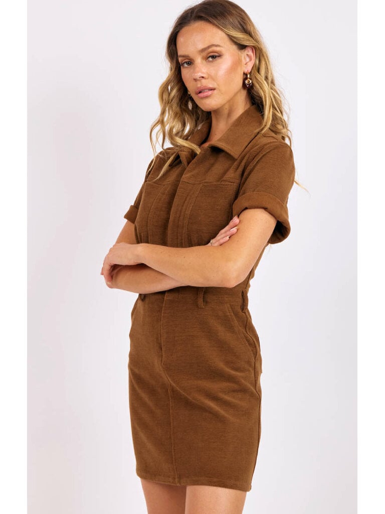Sage The Label Velvet Brown Cord Mini