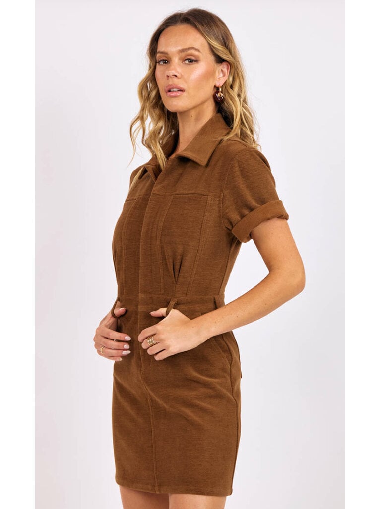Sage The Label Velvet Brown Cord Mini