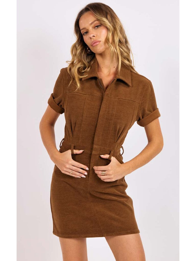 Sage The Label Velvet Brown Cord Mini