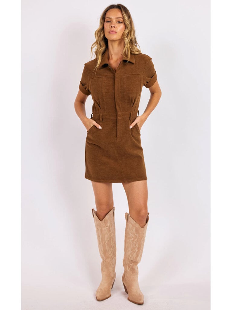 Sage The Label Velvet Brown Cord Mini