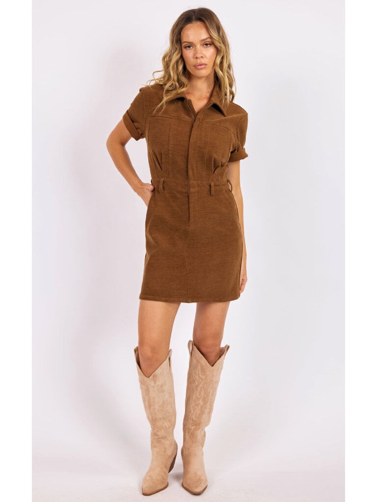 Sage The Label Velvet Brown Cord Mini