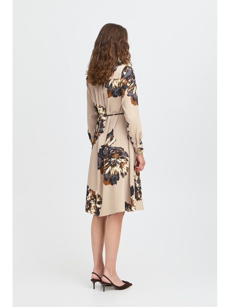 B. Young Silky Taupe Floral Dress