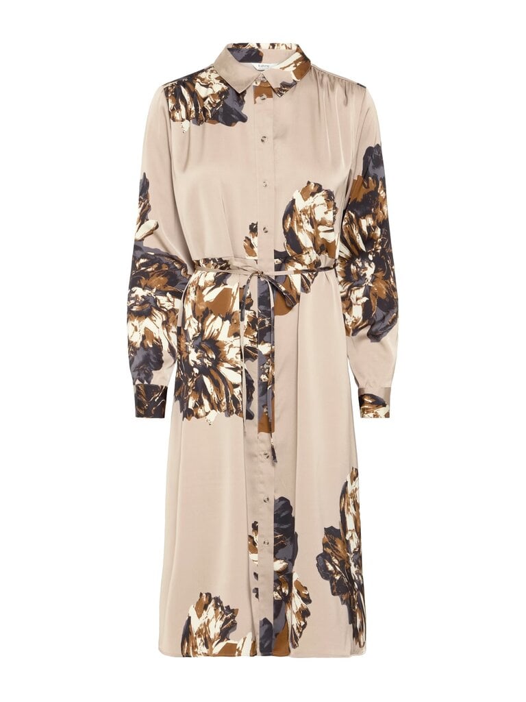 B. Young Silky Taupe Floral Dress