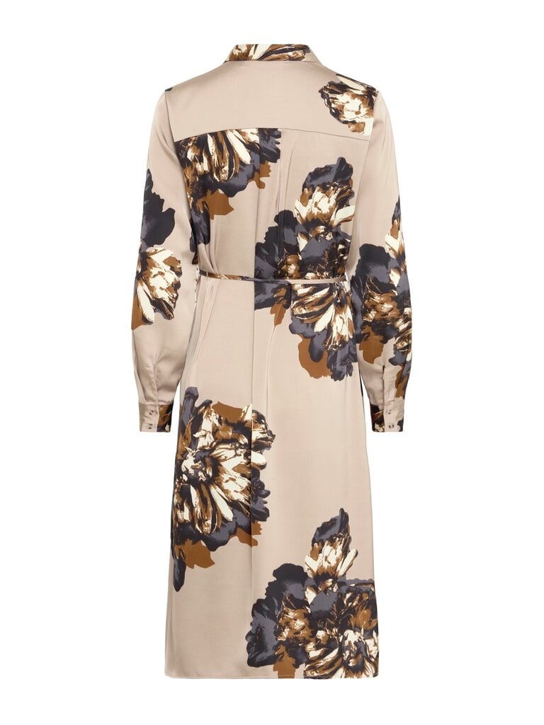 B. Young Silky Taupe Floral Dress