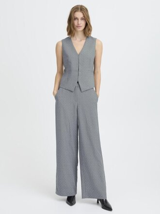 ICHI Grey Glitter Trouser