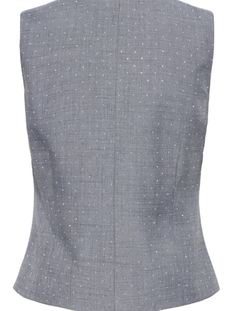 ICHI Grey Glitter Vest