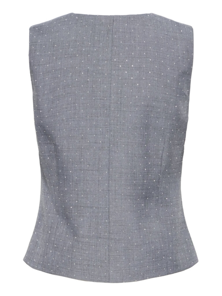 ICHI Grey Glitter Vest