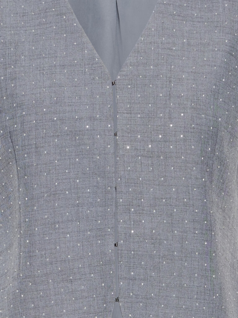 ICHI Grey Glitter Vest