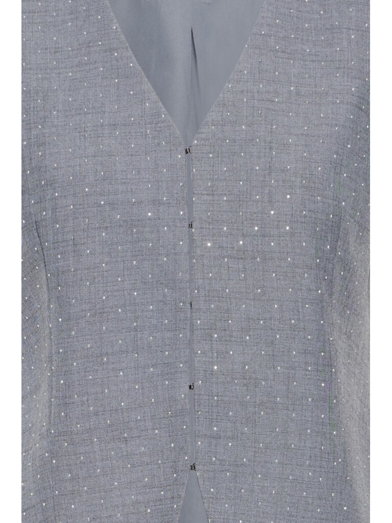 ICHI Grey Glitter Vest