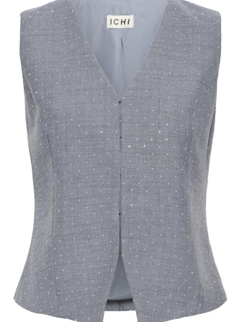 ICHI Grey Glitter Vest