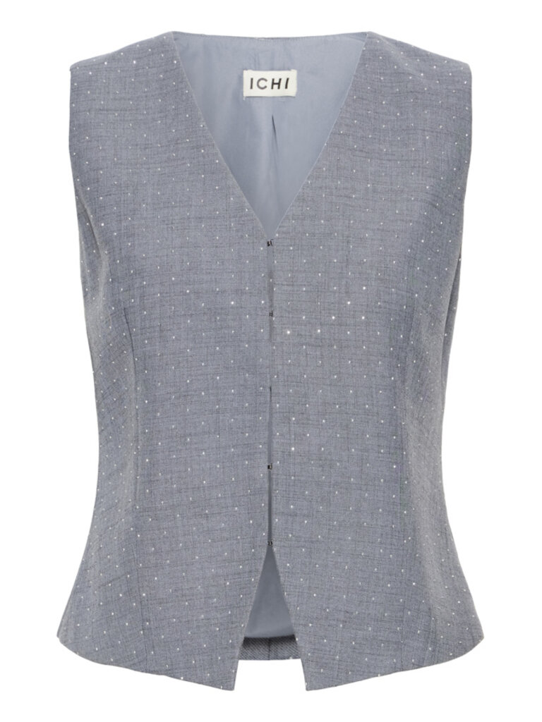 ICHI Grey Glitter Vest