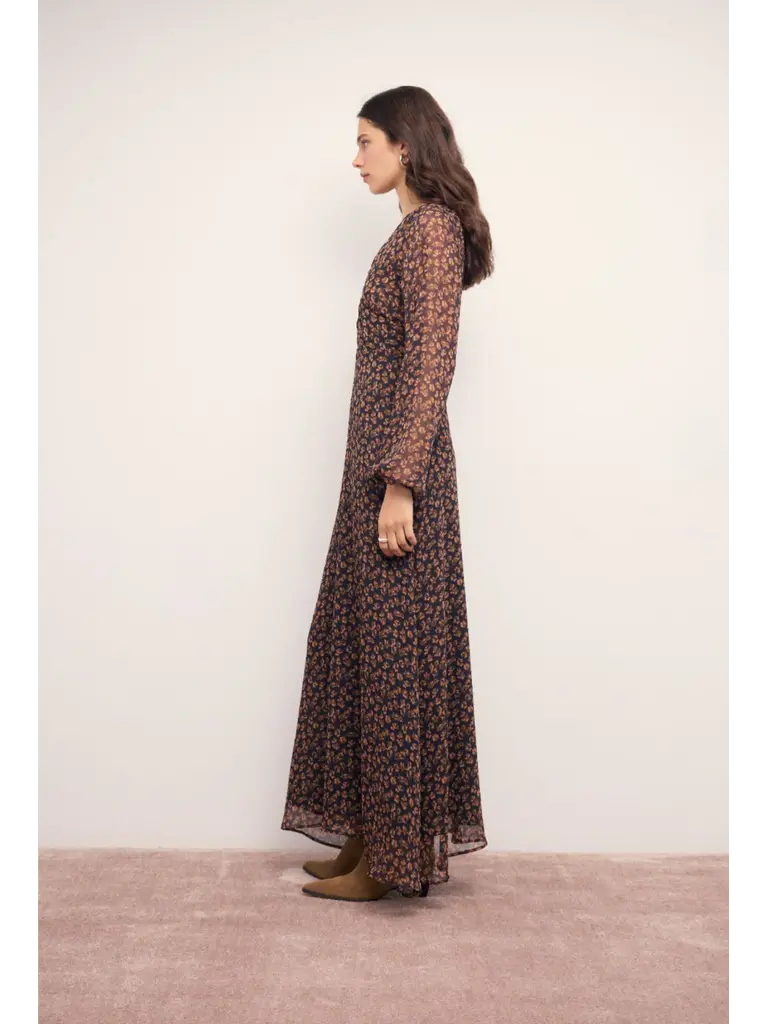 Mink Pink Black Brown Maxi Dress