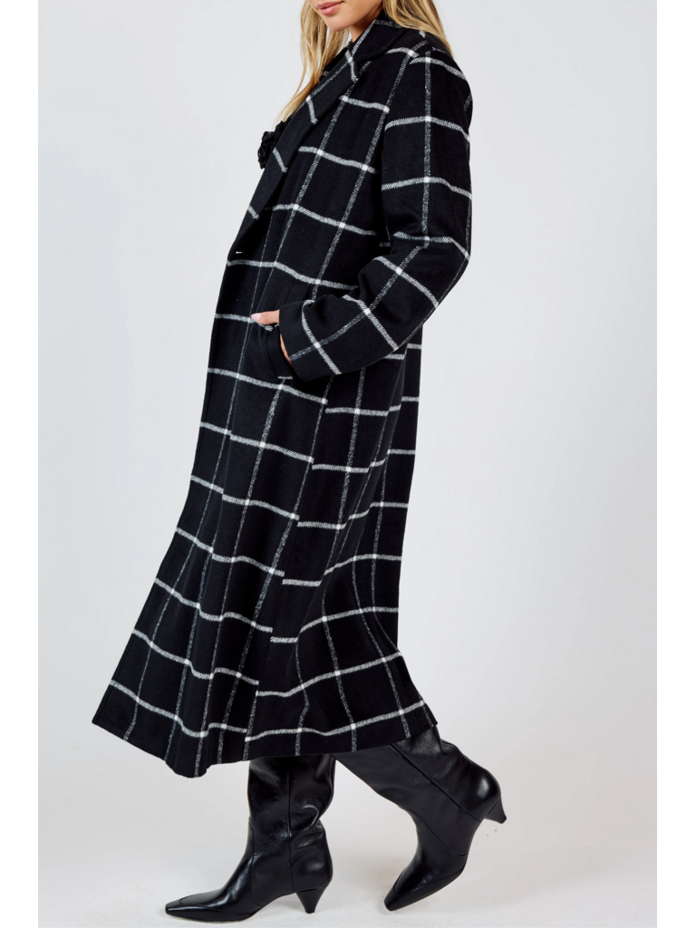 Sadie & Sage Check Car Coat