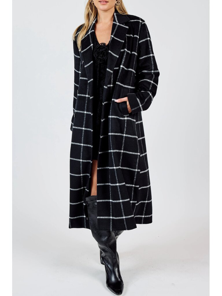 Sadie & Sage Check Car Coat