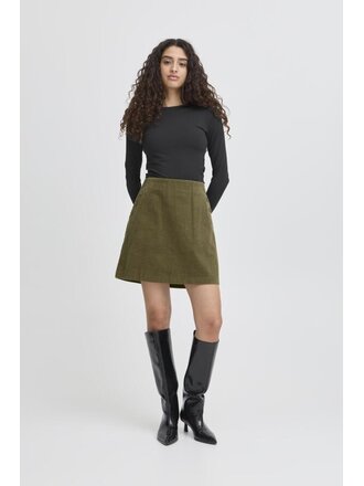 ICHI Green Cord Skirt