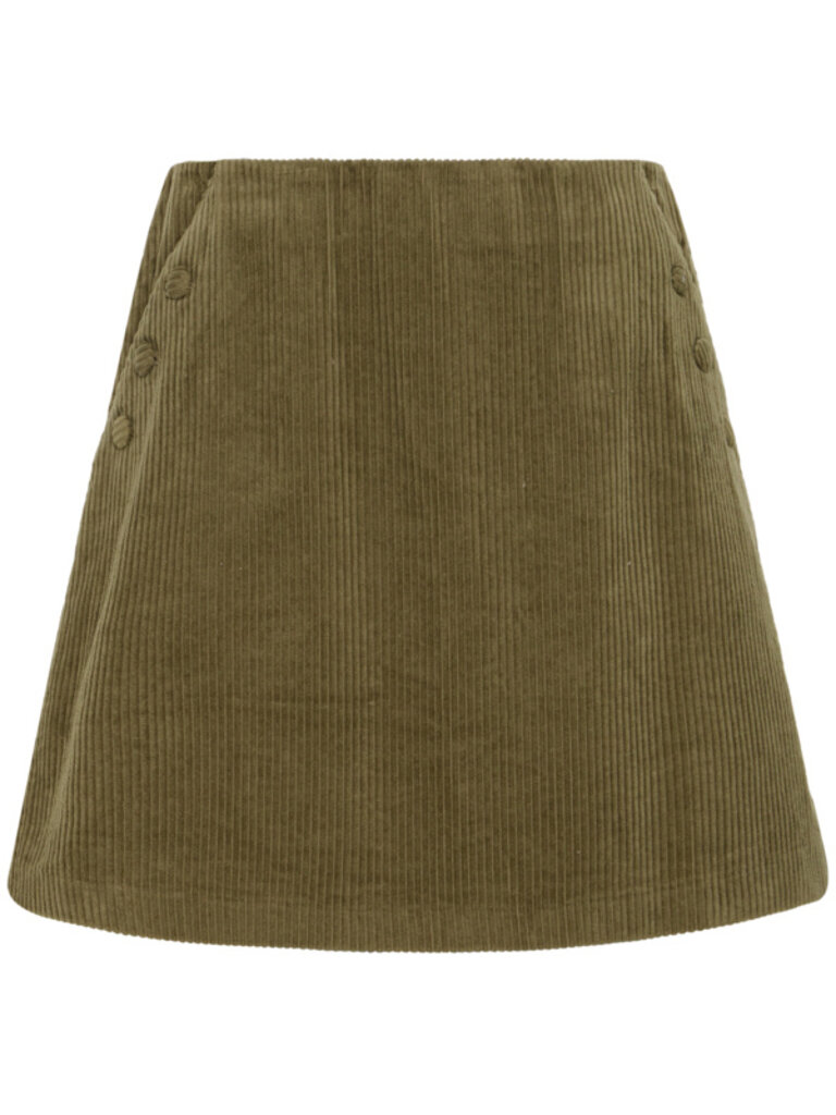ICHI Green Cord Skirt