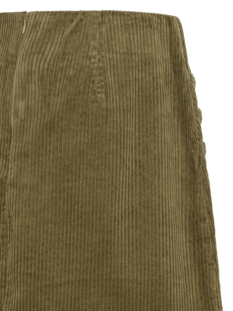 ICHI Green Cord Skirt