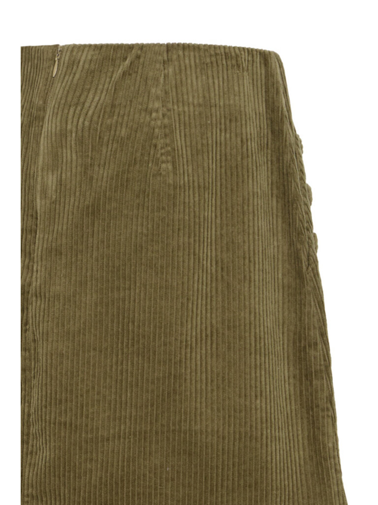 ICHI Green Cord Skirt