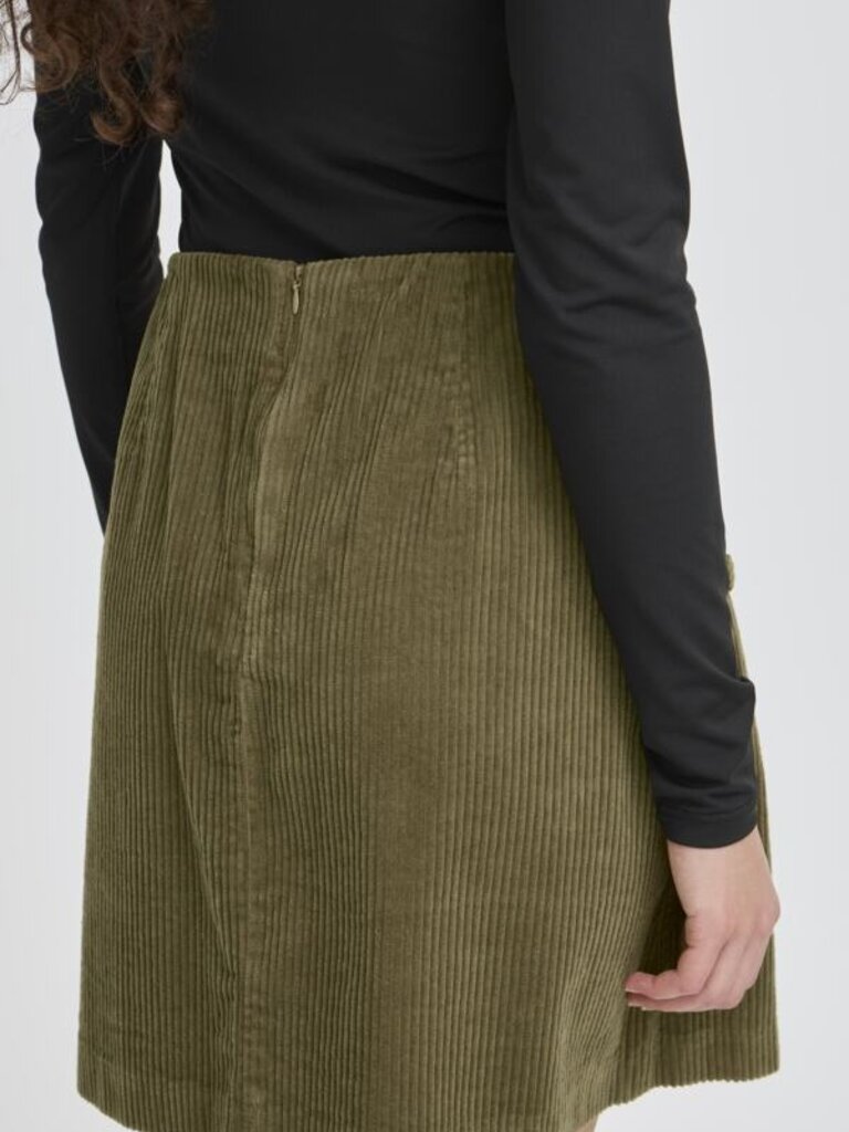 ICHI Green Cord Skirt