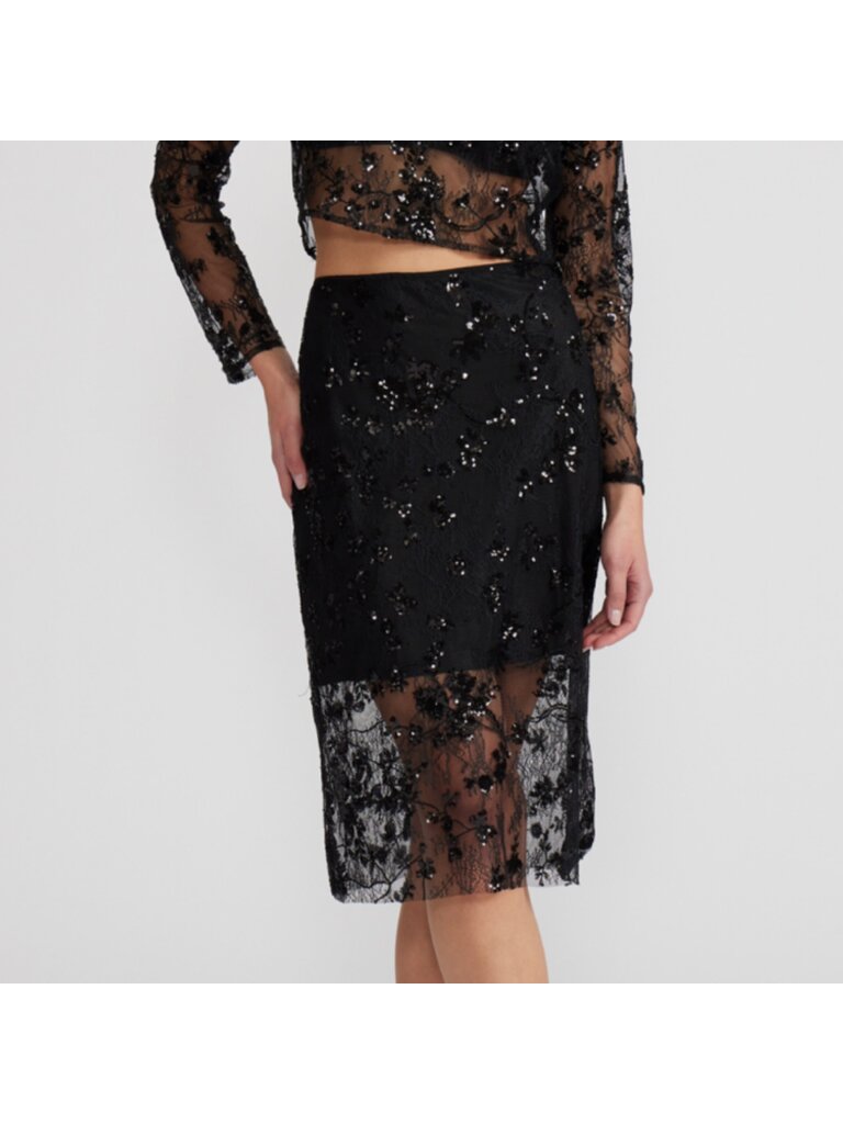 Lucy Paris Lace & Sequin Skirt