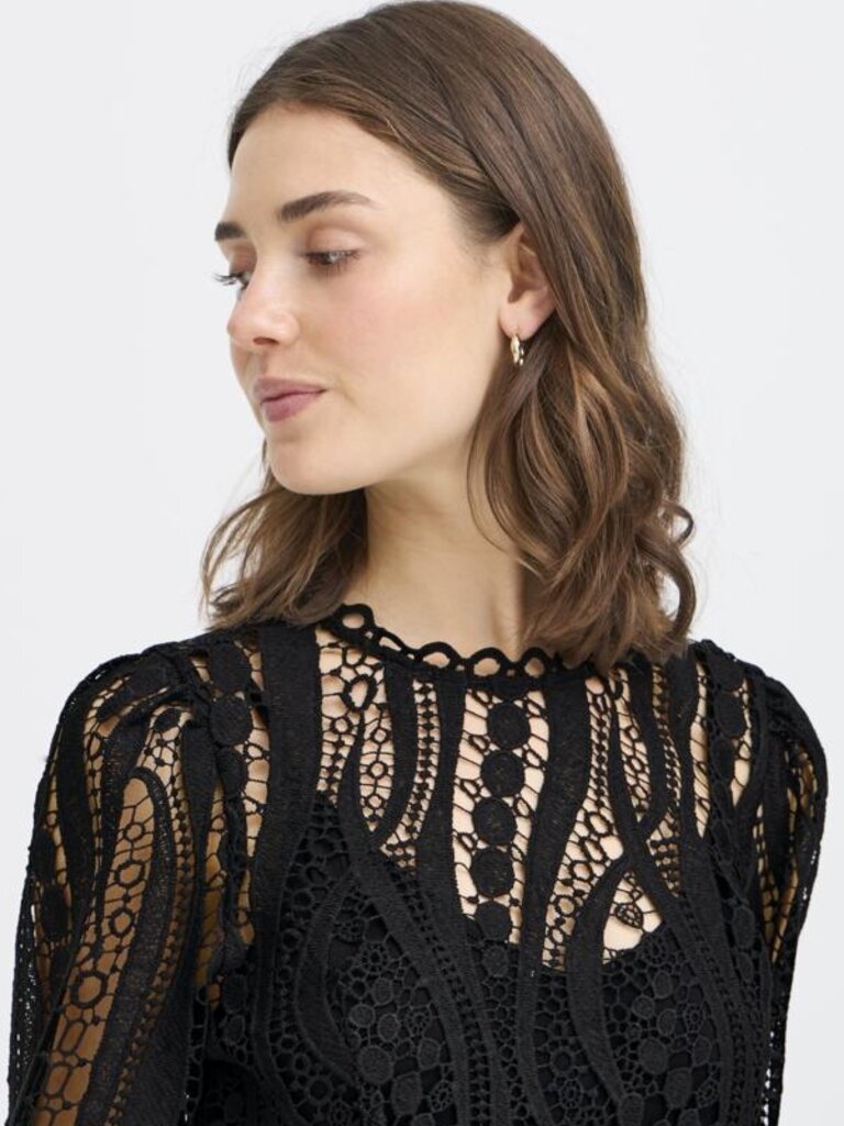 Fransa Crochet Lace Midi