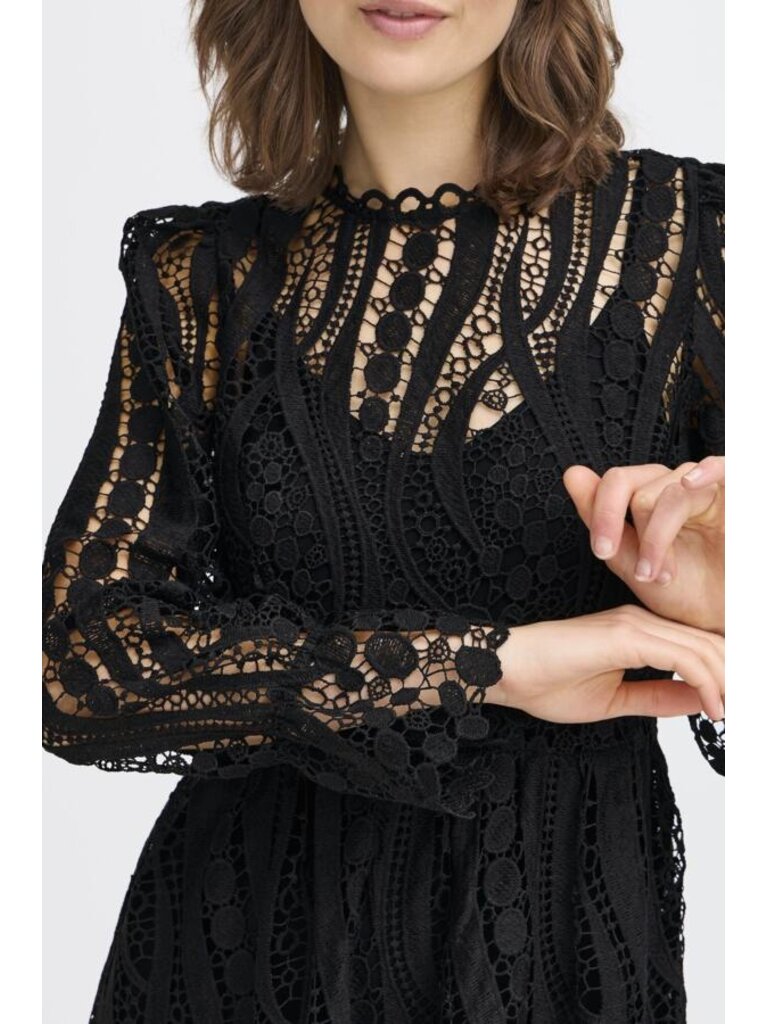 Fransa Crochet Lace Midi