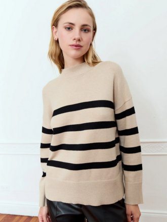 Deluc Beige & Black Knit