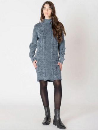 Dex Faded Blue Knit Dress