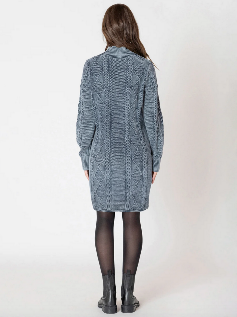 Dex Faded Blue Knit Dress