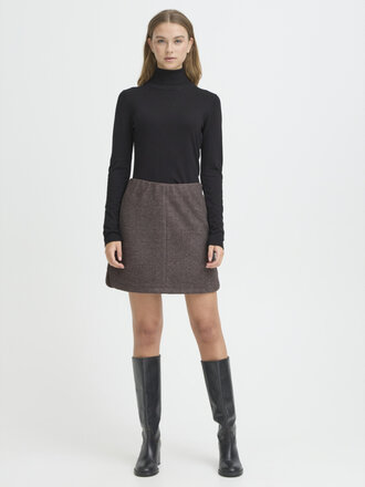 ICHI Dark Grey Mini Skirt