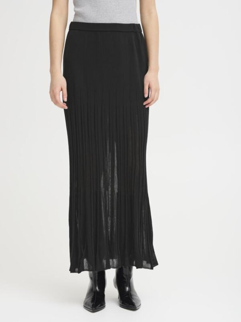 ICHI Knitted Midi Skirt