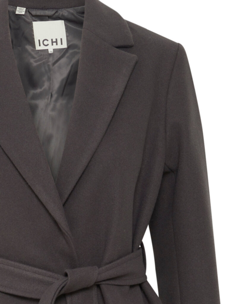 ICHI Grey Wrap Coat