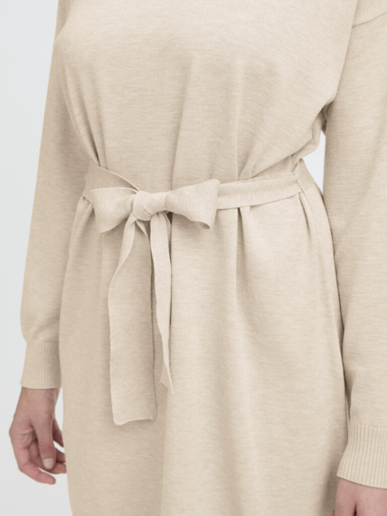 ICHI Almond Tie Knit Dress