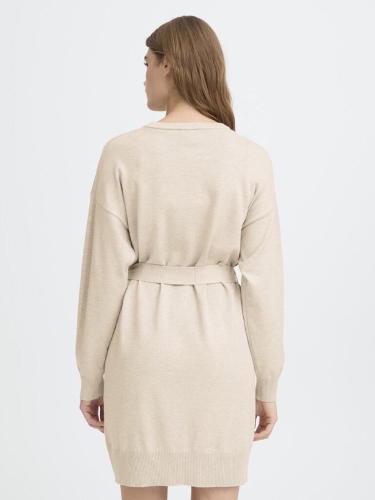 ICHI Almond Tie Knit Dress
