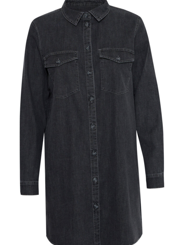 ICHI Grey Chambray Dress