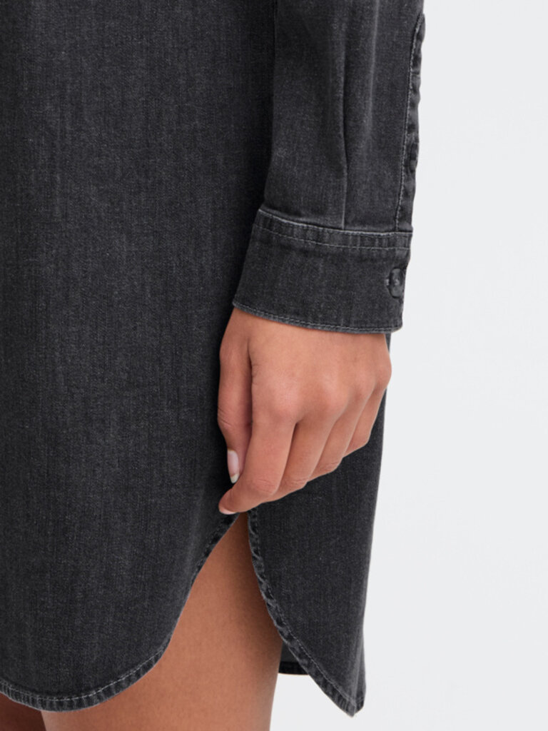 ICHI Grey Chambray Dress