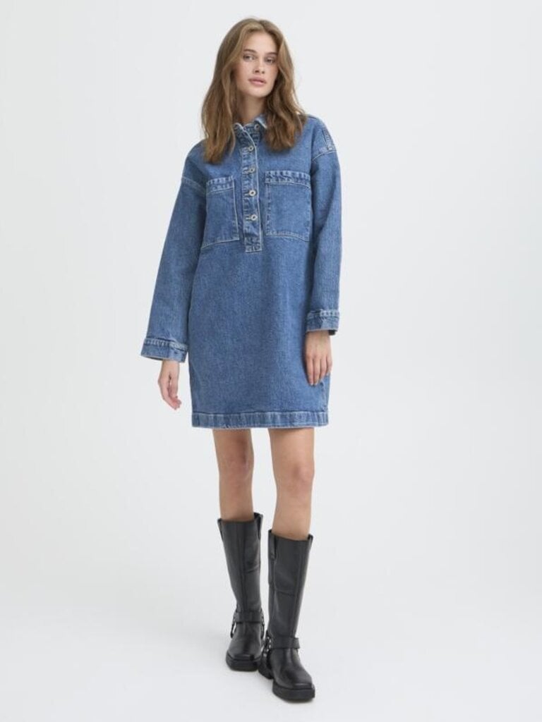 ICHI Lainey Denim Dress