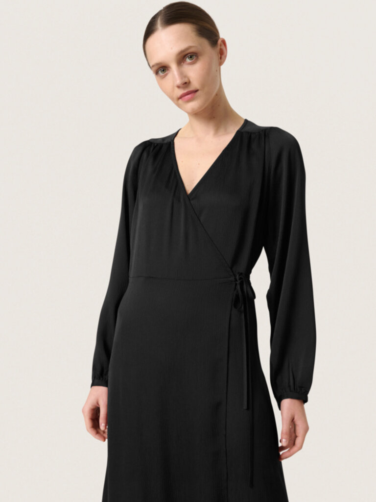 Soaked In Luxury Silky Wrap Maxi Dress