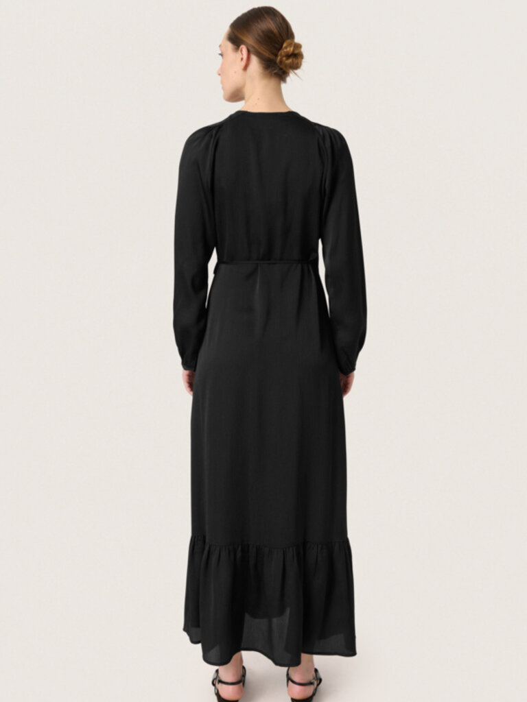 Soaked In Luxury Silky Wrap Maxi Dress