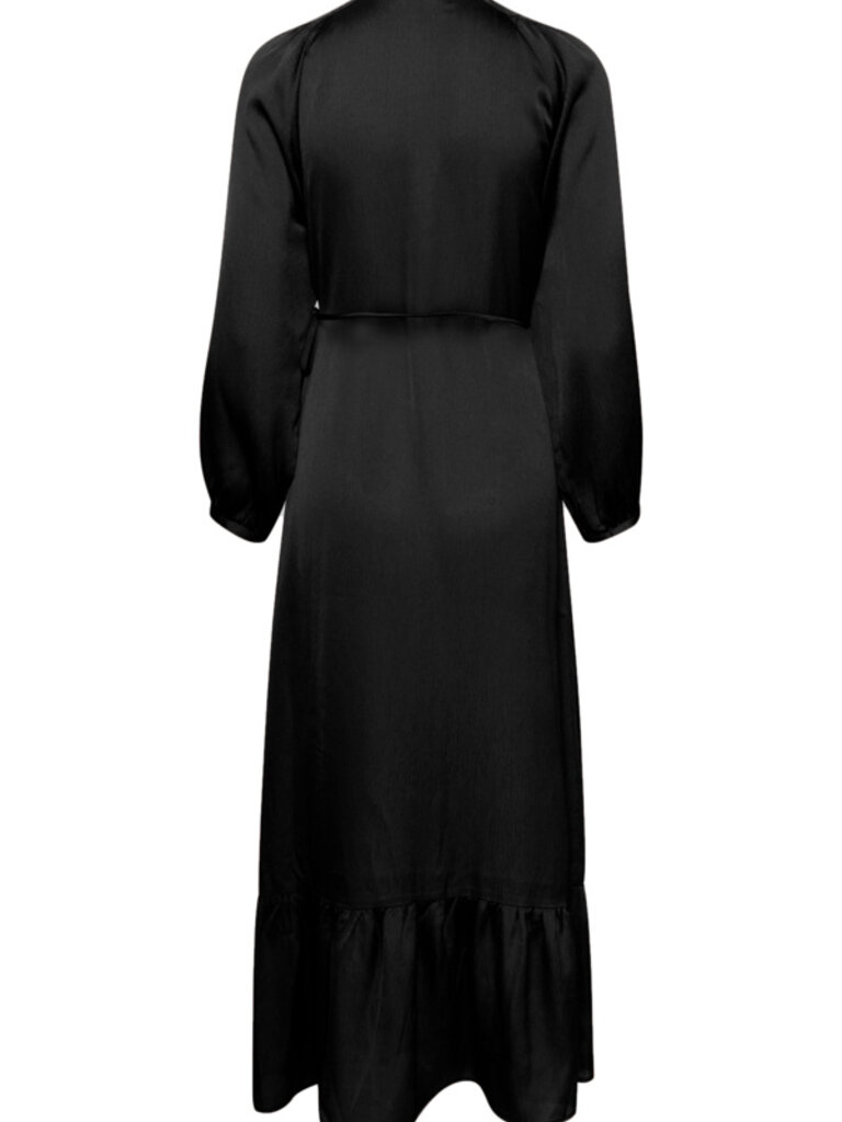 Soaked In Luxury Silky Wrap Maxi Dress