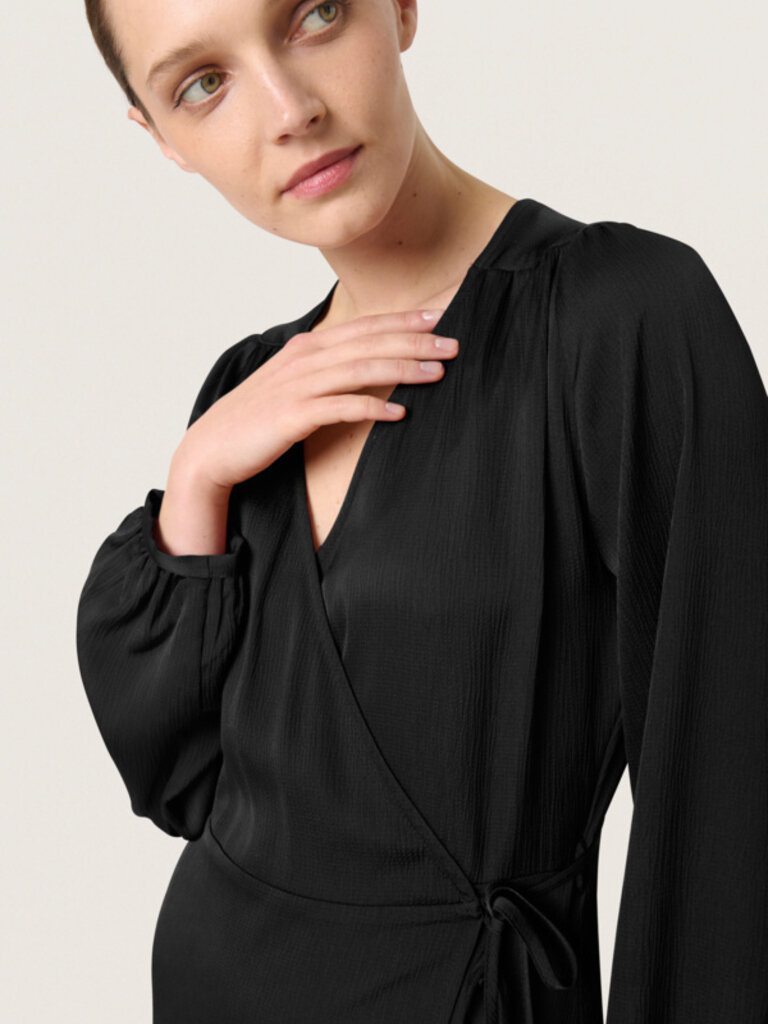 Soaked In Luxury Silky Wrap Maxi Dress