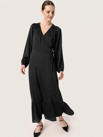Soaked In Luxury Silky Wrap Maxi Dress
