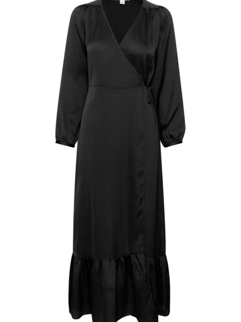 Soaked In Luxury Silky Wrap Maxi Dress